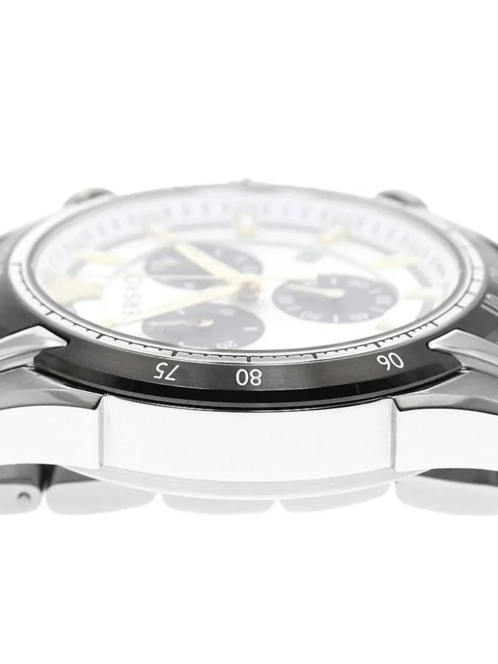 VERSACE VE21 Chronograph Date Silver / Black Dial Quartz Men's Watch_961760